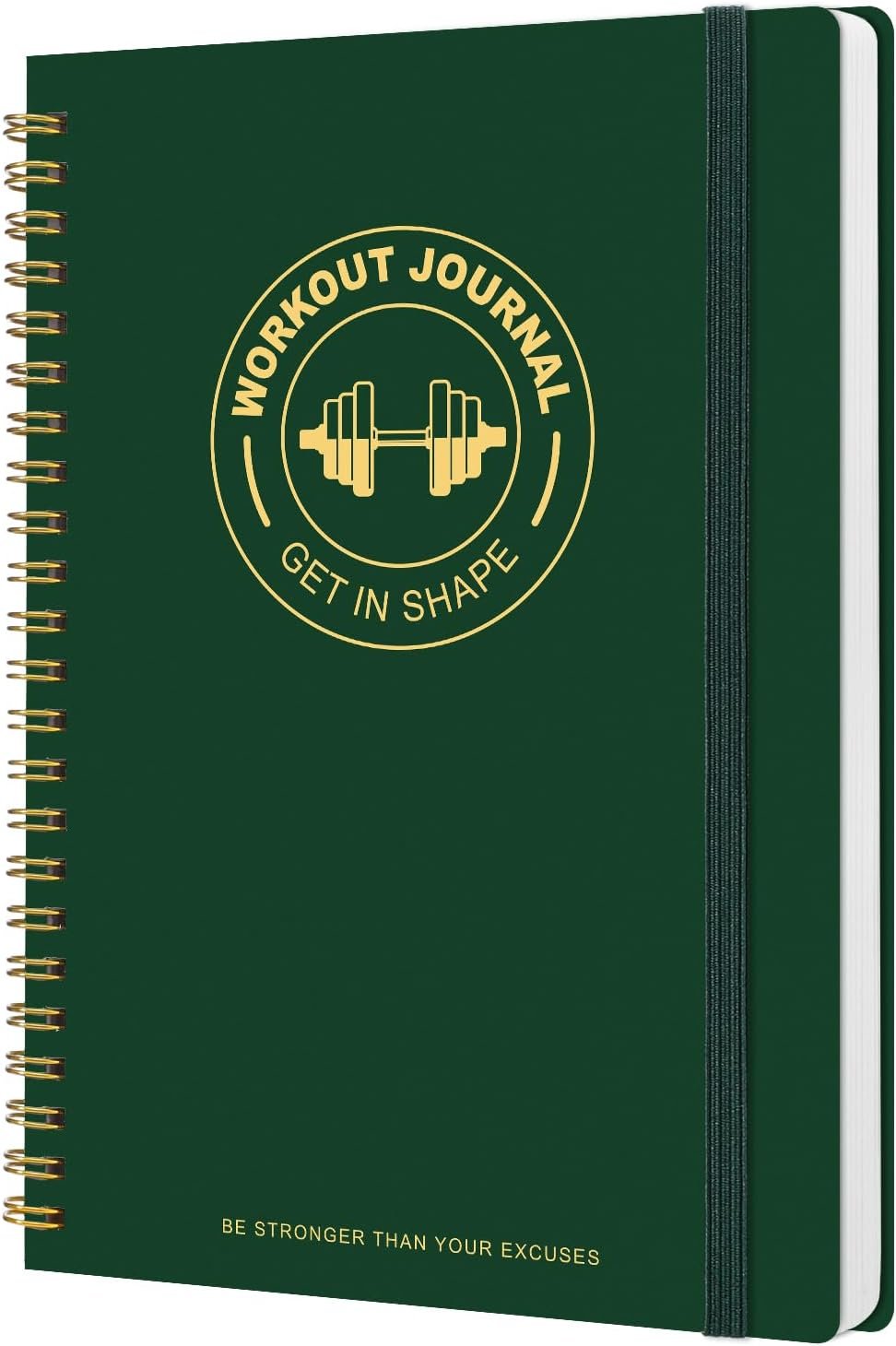 Thboxes Workout & Fitness Journal for Woman Man，8.5″ x 6″ Daily Exercise Log Notebook Personal Health Meal Planner for Weight Loss Gym Muscle Gain Workout Notepad Essentials Wellness Log, Green