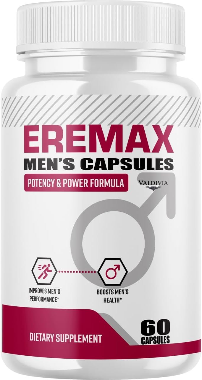 Valdivia Eremax Capsules – Official Eremax Supplement, Premium Formula, Natural Vitamins for Health & Wellness – 60 Capsules for 1 Month
