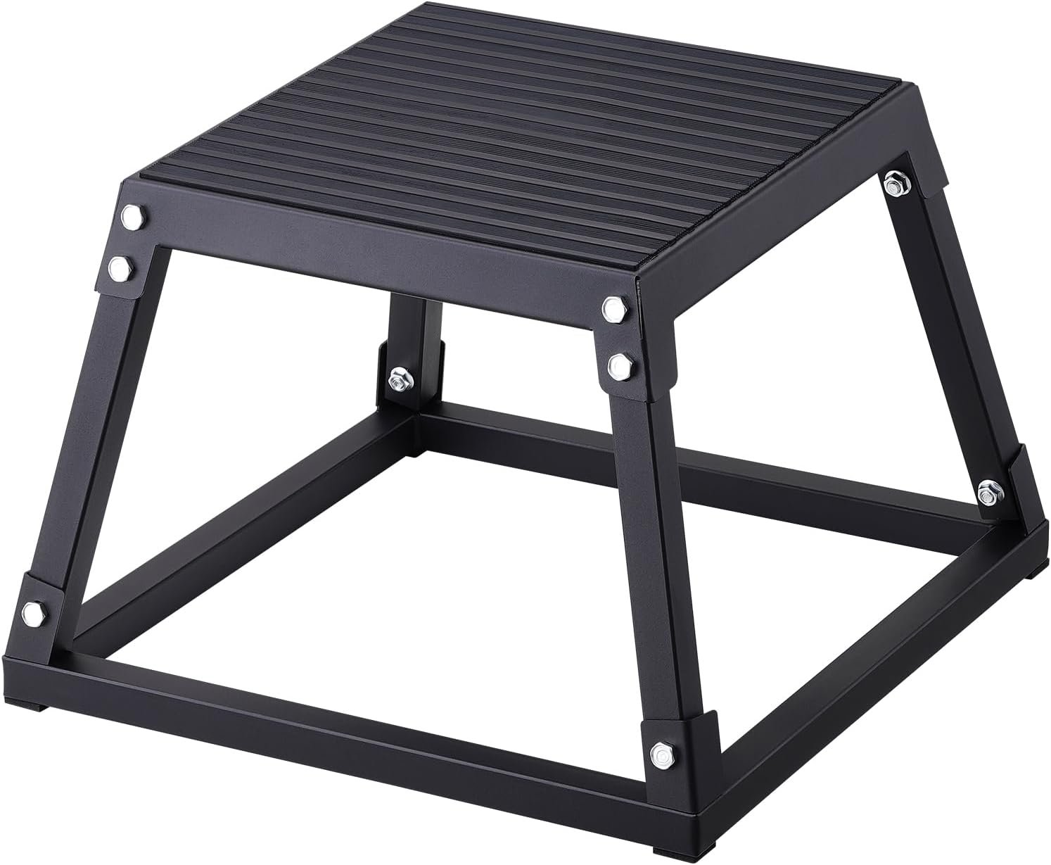 VEVOR Plyometric Jump Box, 18 Inch Plyo Box, Steel Plyometric Platform and Jumping Agility Box, Anti-Slip Fitness Exercise Step Up Box for Home Gym Training, Conditioning Strength Training