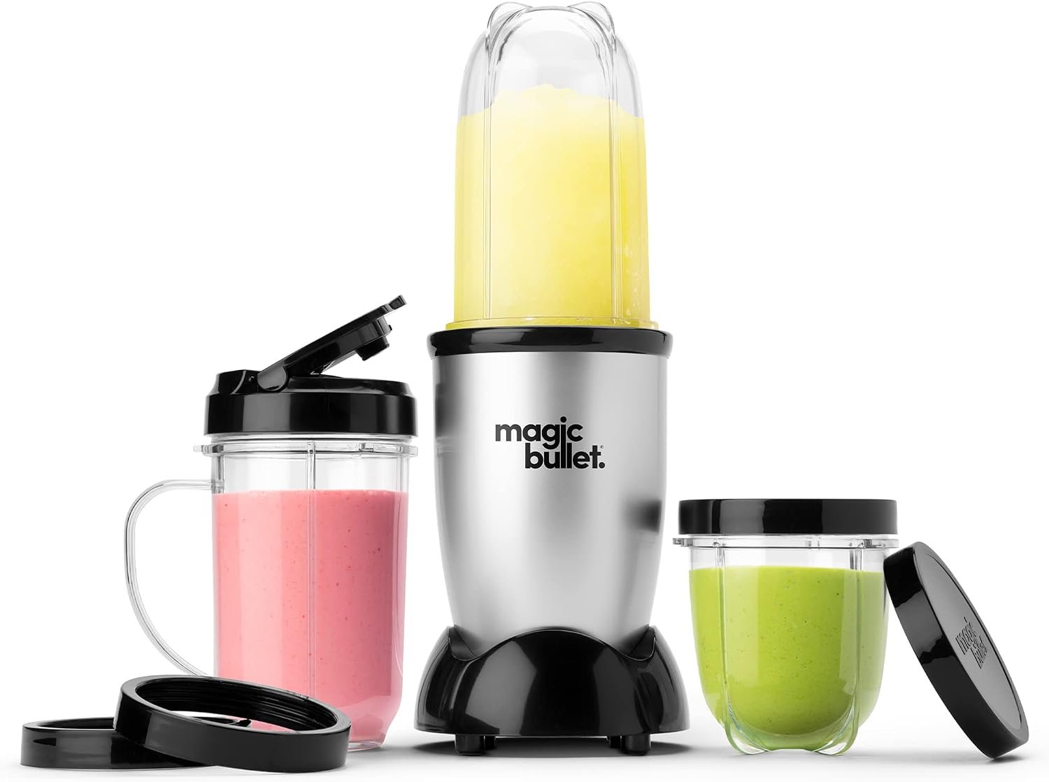 magic bullet Personal Blender, 22 oz Cup, 250 Watt, Silver, MBR-1101