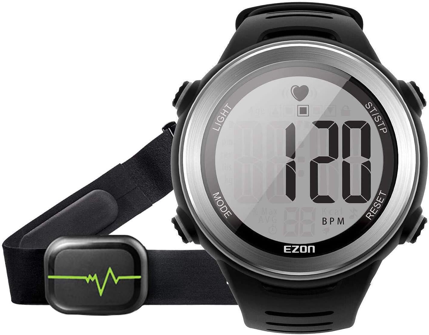Heart Rate Monitor and Chest Strap, Sports Watch with HRM