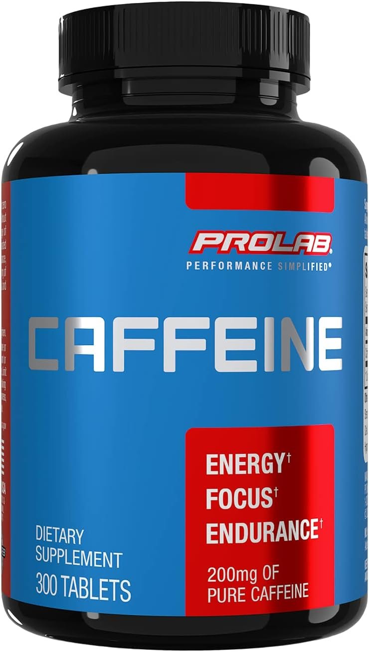 ProLab Caffeine 200mg, Energy, Focus & Endurance, Pre-Workout (300 Count)