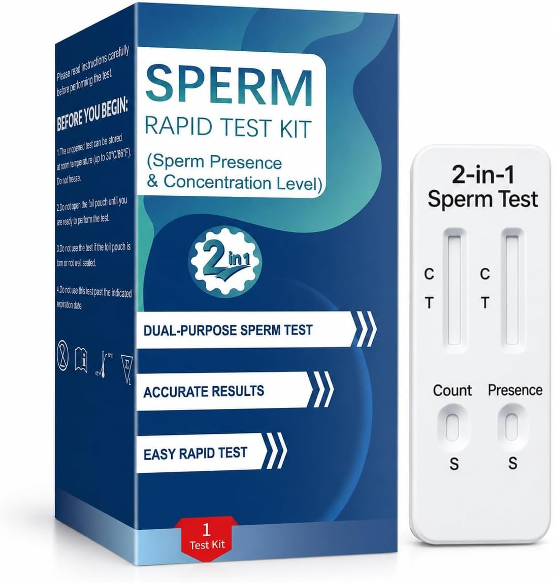 2-in-1 At-Home Test for Men – Home Check, Simple One-Step Check, Reliable Indicator for Fertility & Conception Readiness – #ModelNRS