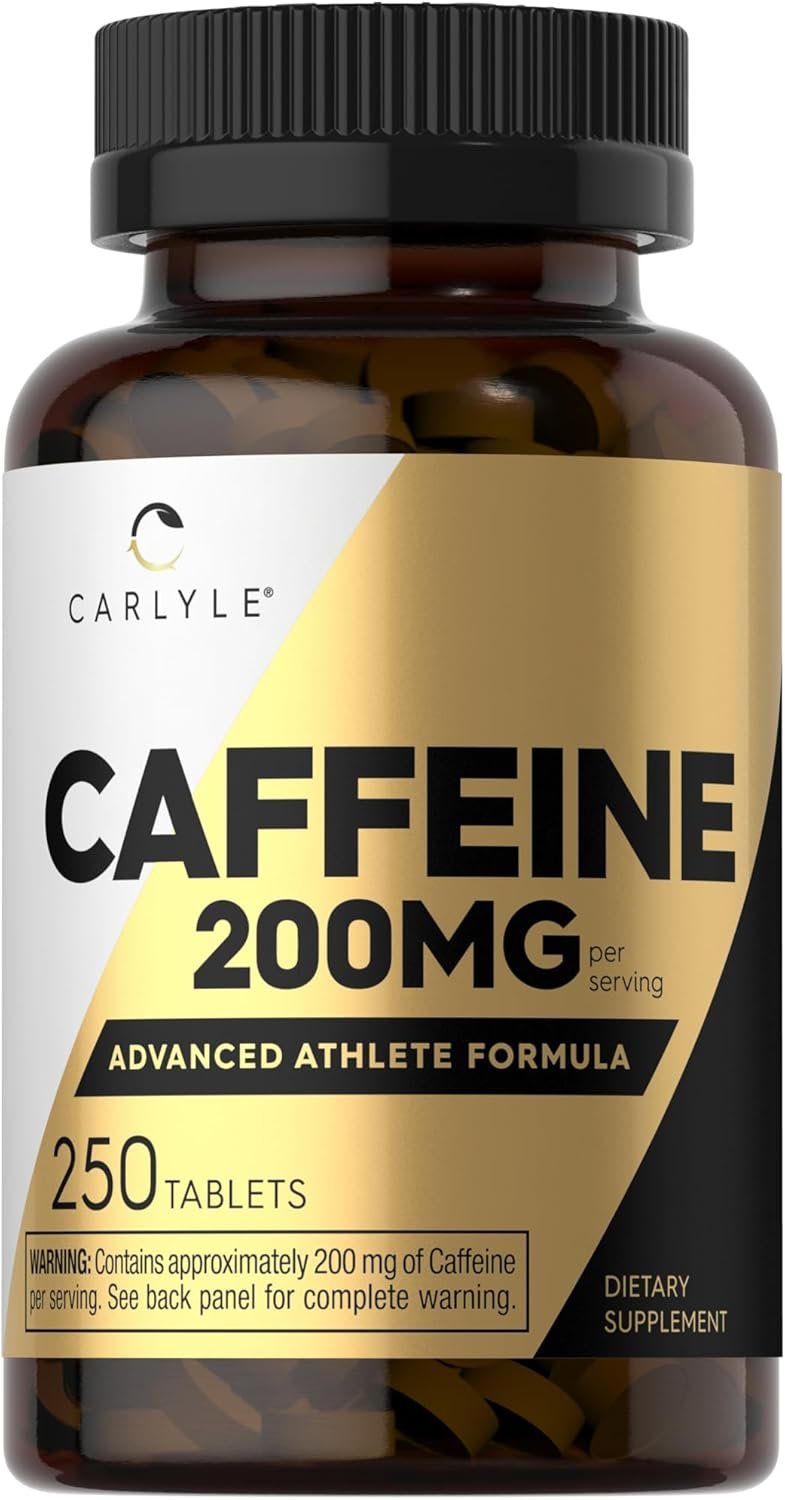 Carlyle Caffeine Pills 200mg | 250 Tablets | Advanced Athlete Formula