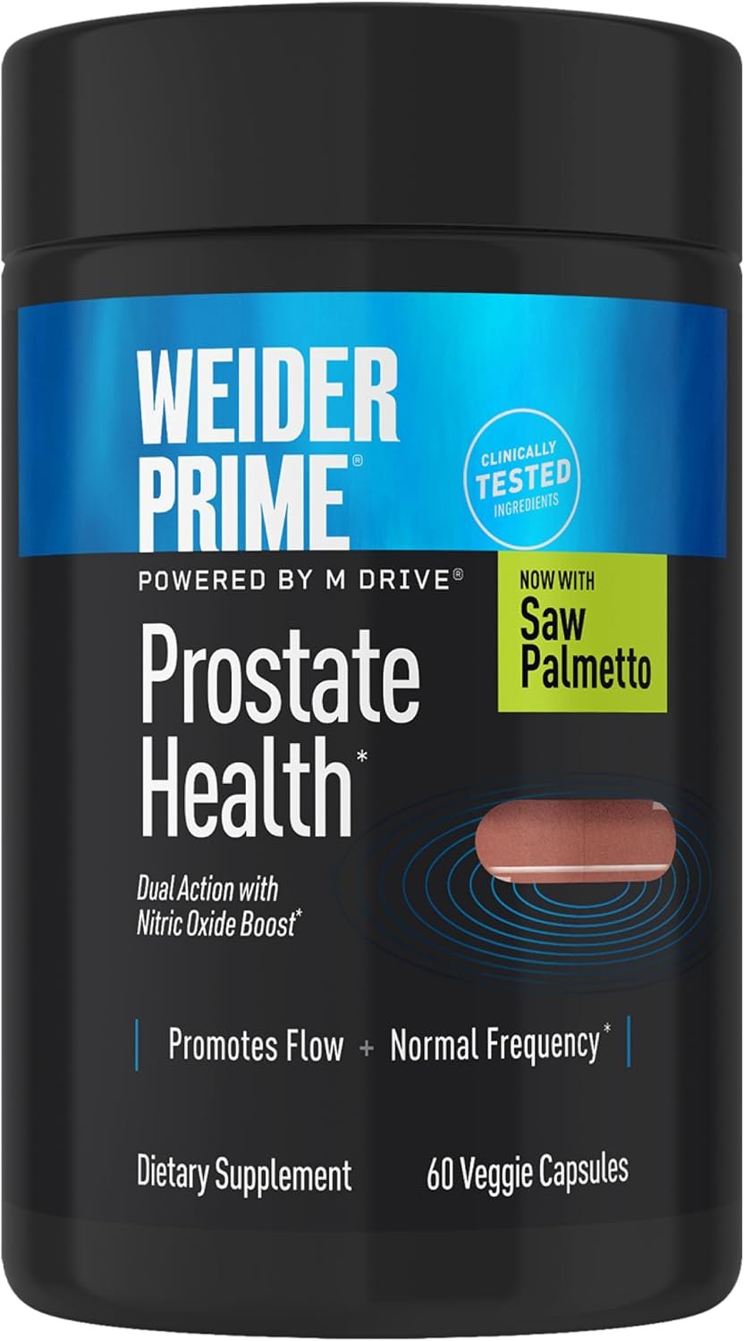 Weider Prime Saw Palmetto Prostate Health & Urinary Support for Men, 60 Ct