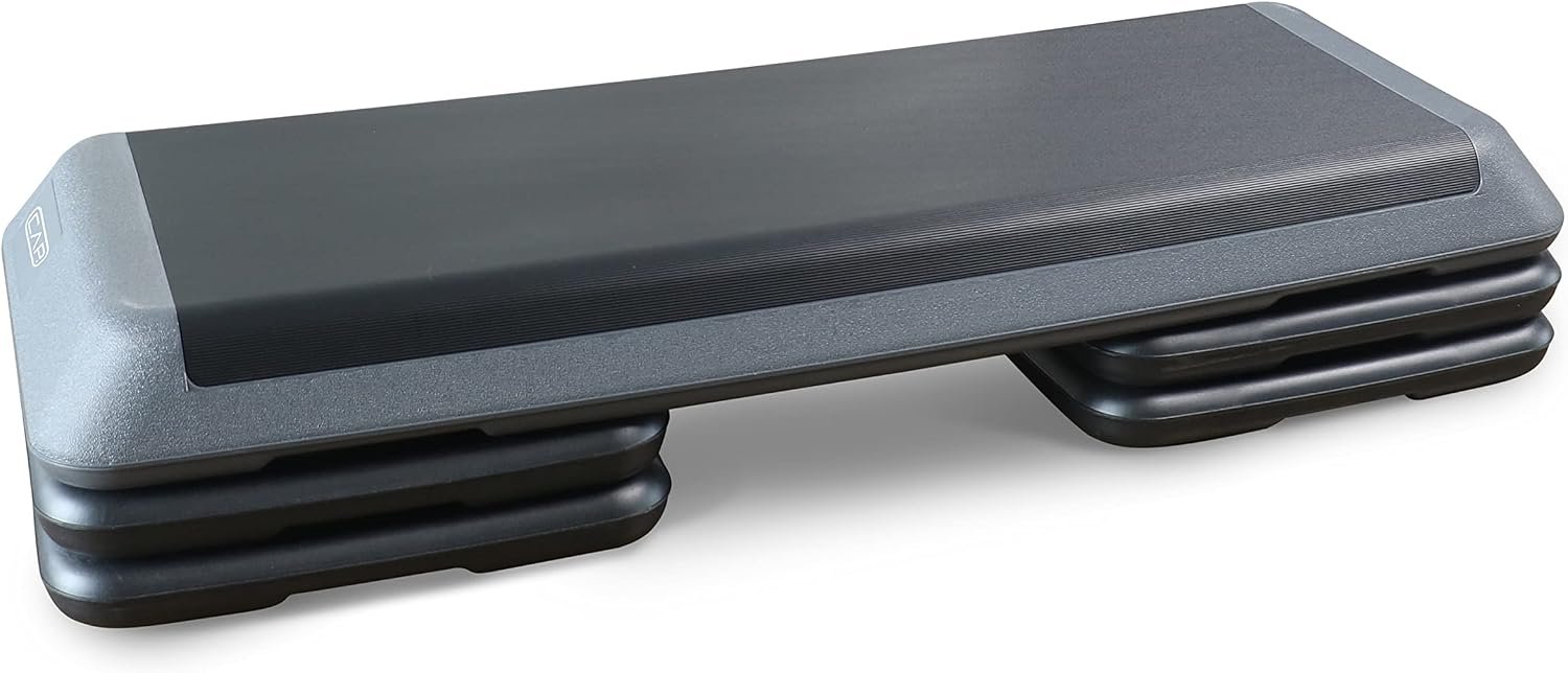 CAP Barbell Adjustable Aerobic Step Platform Exercise Step, Gray