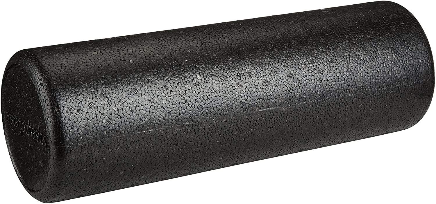 Amazon Basics High-Density Foam Roller for Exercise and Recovery, 18 Inches, Black