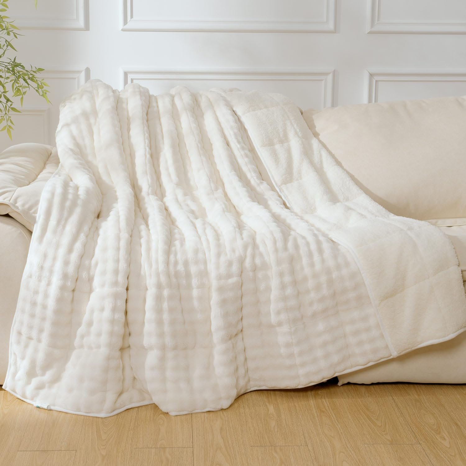 Cottonblue Weighted Blanket 10 lbs for Adults Twin Size 48″x72″ Soft Fleece