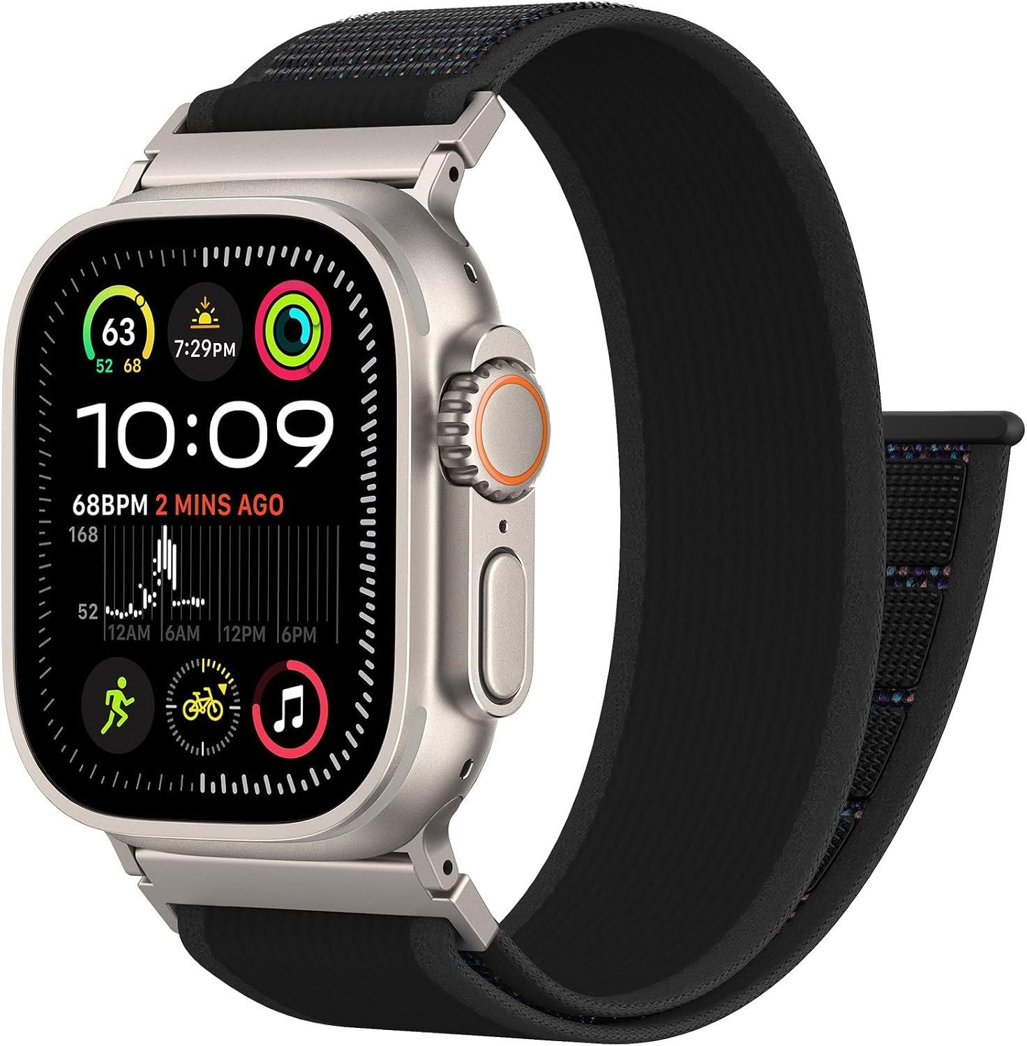 Trail Loop Nylon Sport Band for Apple Watch Ultra 4 3 2 1 Band for Men