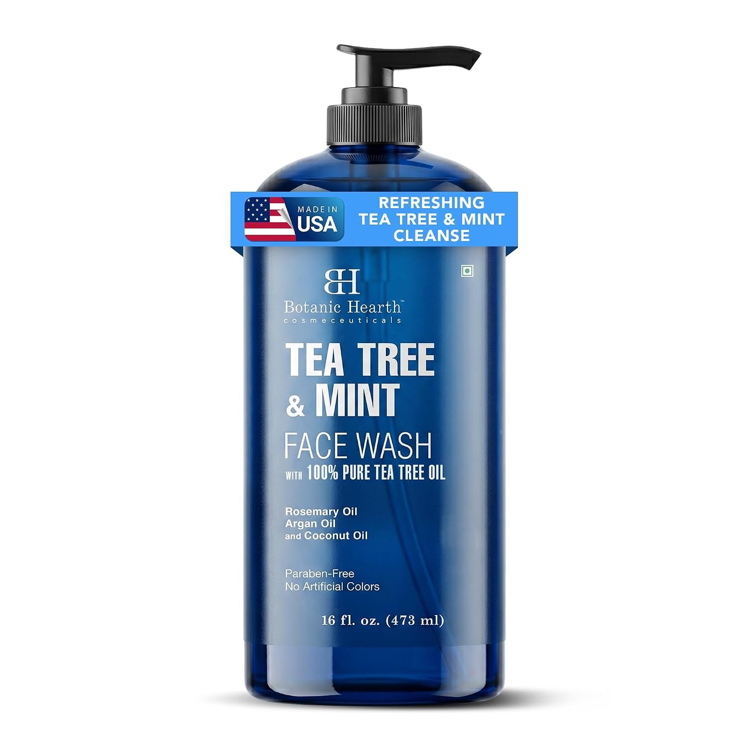 Botanic Hearth Tea Tree Face Wash With Mint – 16 Fl oz