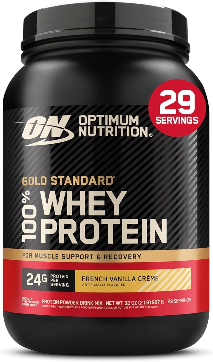 Optimum Nutrition Gold Standard Whey Protein, French Vanilla Crème, 2 LB