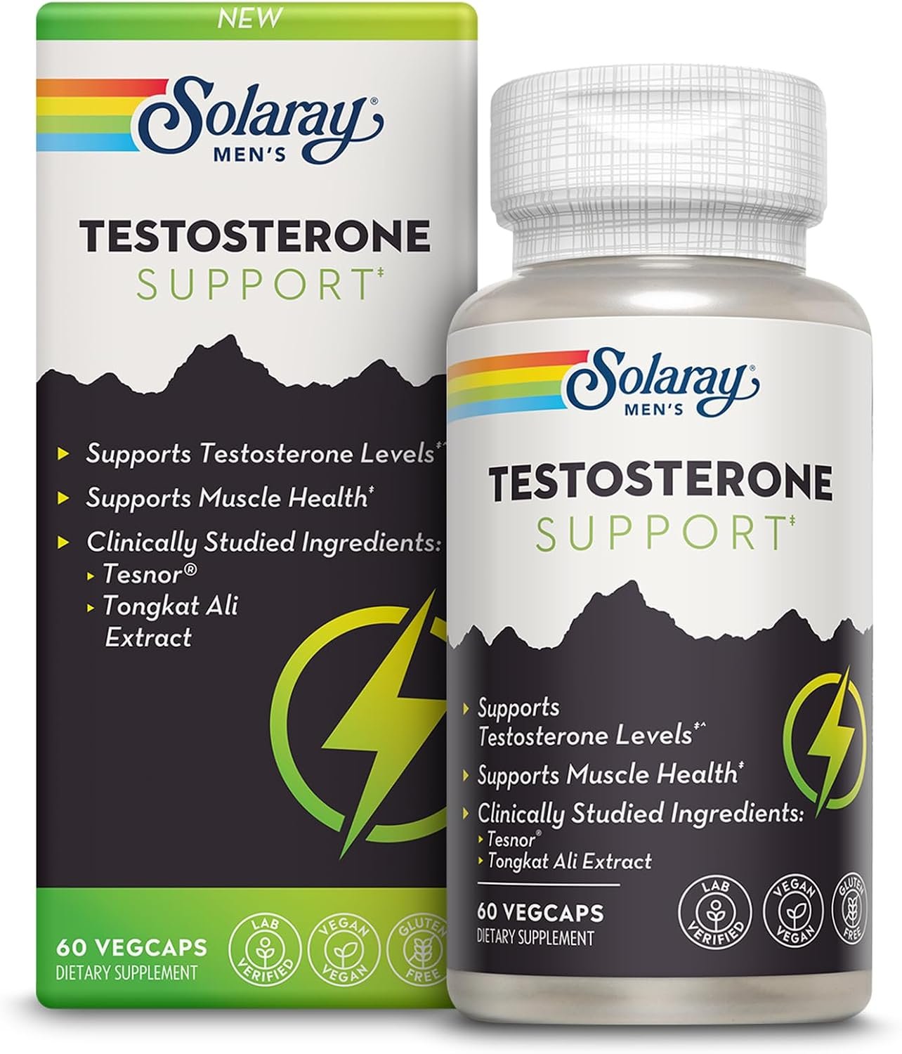 SOLARAY Testosterone Support, 60 VegCaps