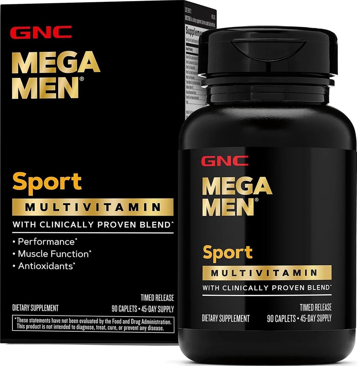 GNC Mega Men Sport Multivitamin, Performance & Muscle Function, 90 Count