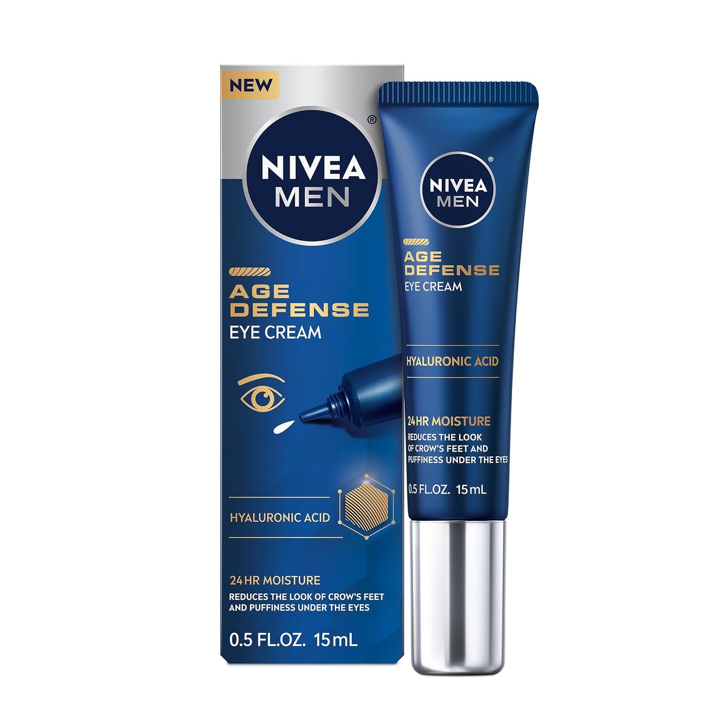 NIVEA MEN Age Defense Eye Cream with Q10, 0.5 FL OZ
