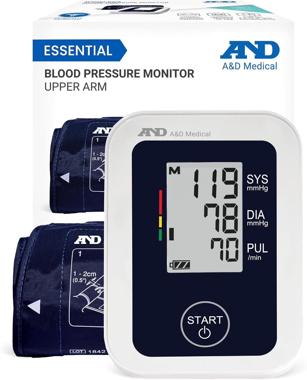 A&D Medical UA-651 Blood Pressure Monitor for Home Use. Cuff 8.6-16.5”