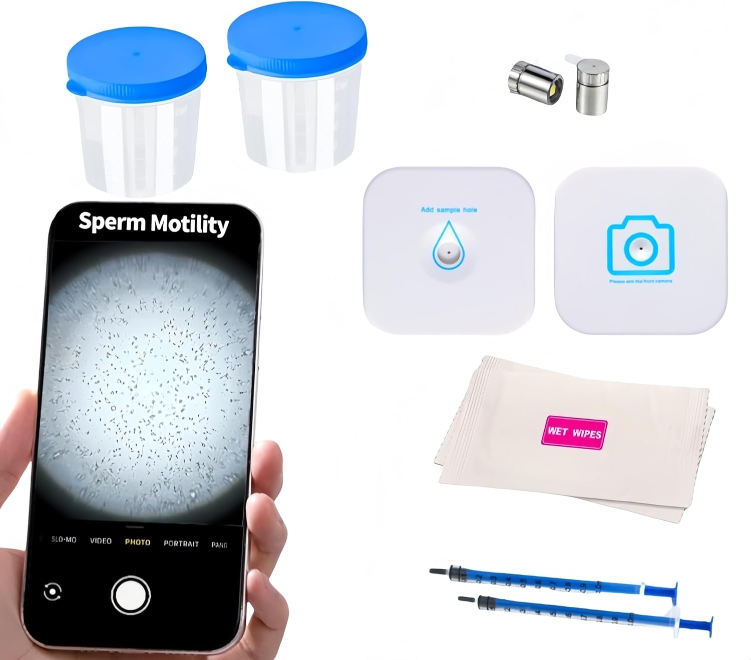 Sperm Microscope, Suitable for Semen, Male Fertility Observation, Home Sperm Testing, can be Used Twice, and Results can be obtained Quickly