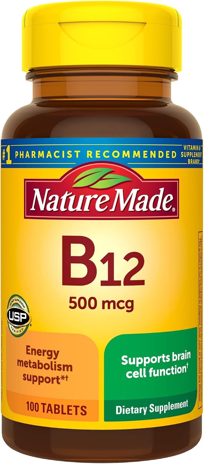 Nature Made Vitamin B12 500 mcg. Tablets 100 Ct