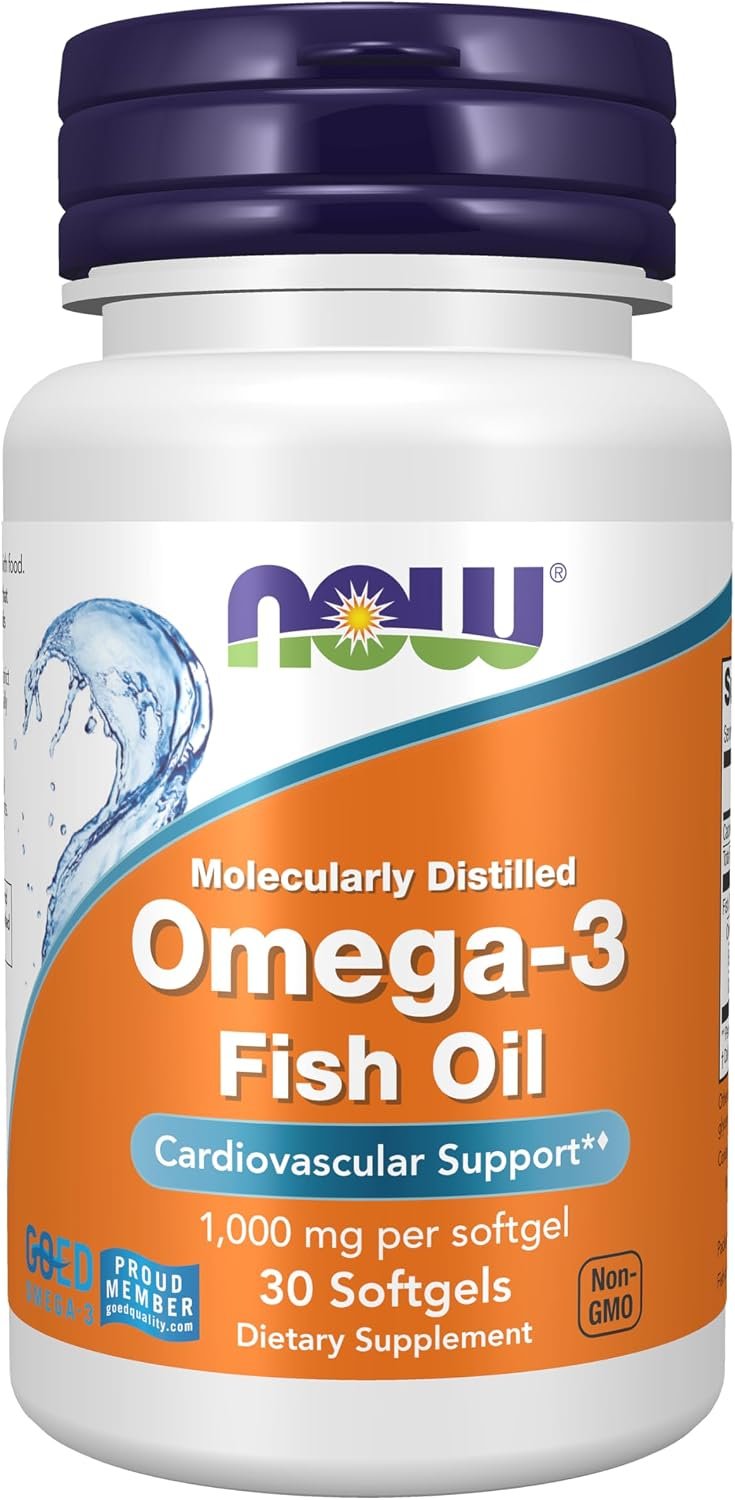 NOW Supplements, Omega-3, Molecularly Distilled, 30 Softgels