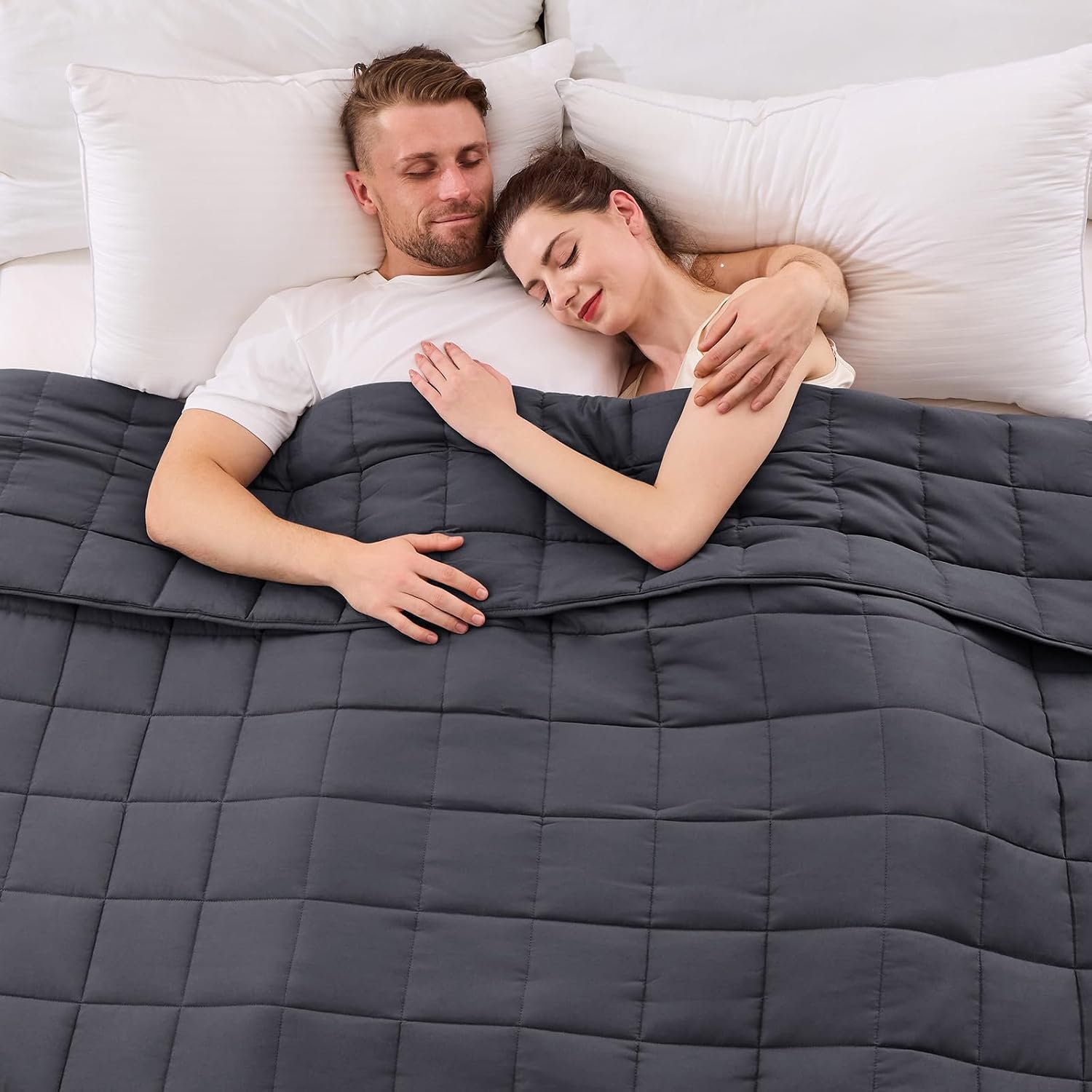 yescool King Size Weighted Blanket for Adults 20lbs, 80” x 87”, Grey