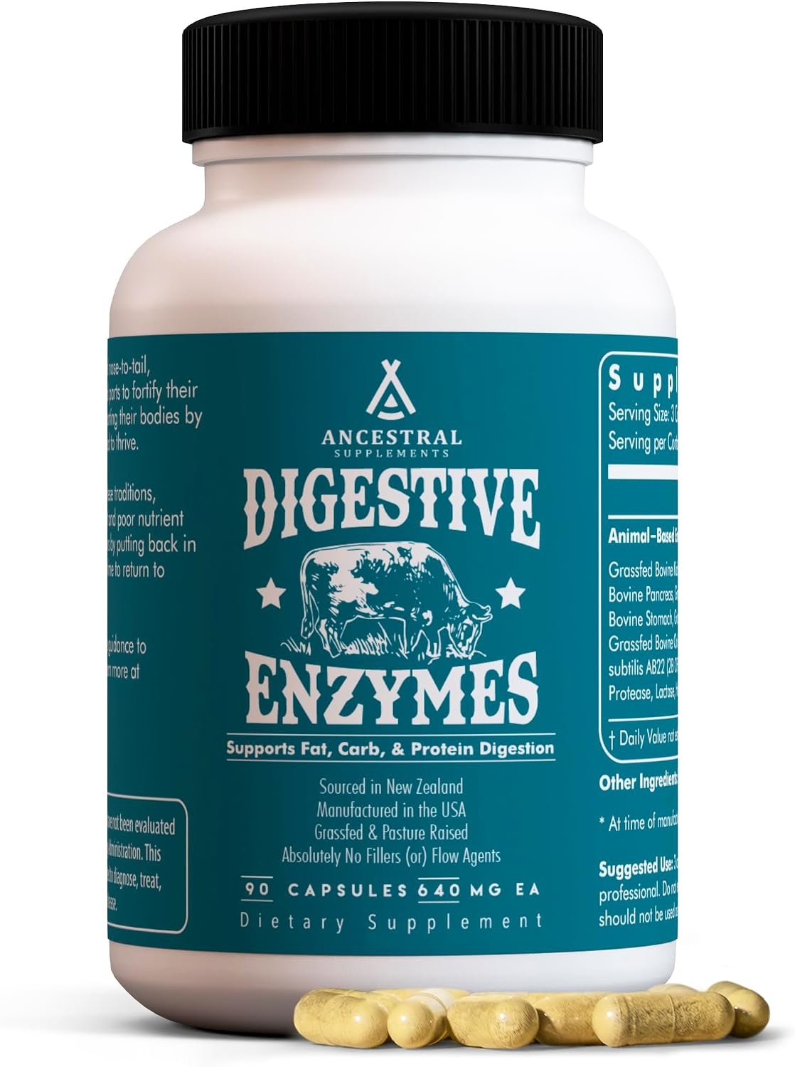 Ancestral Supplements Digestive Enzymes for Women & Men, 90 Ct