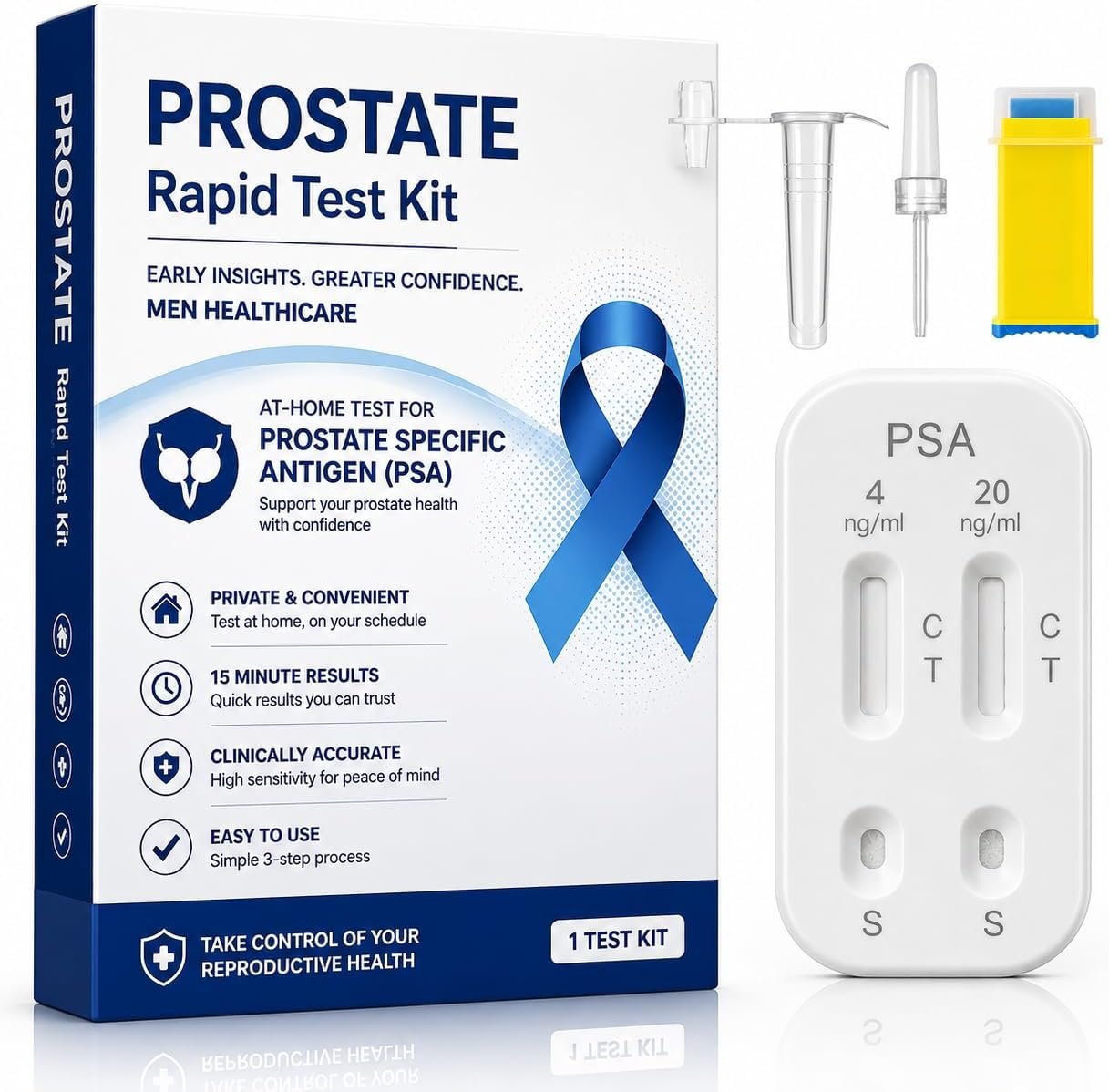 PSA Test Kit for Men – At-Home Rapid Self‑Test Kit, 1 Pack