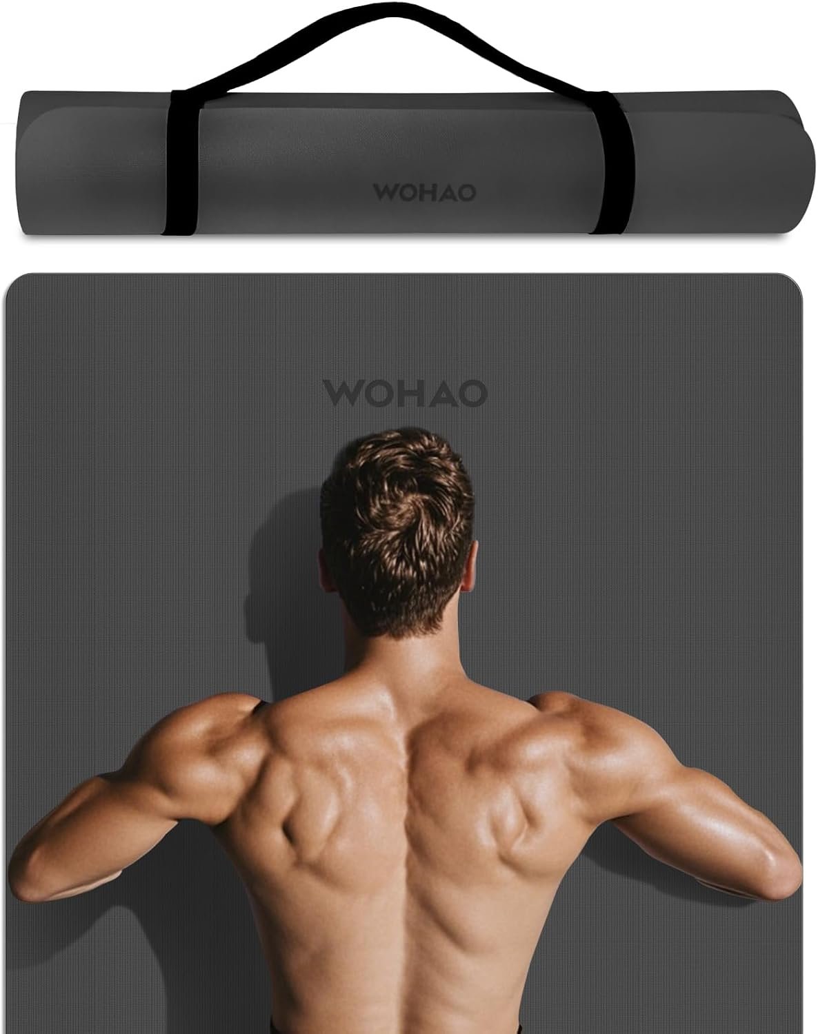 Extra Wide & Thick 8mm Yoga Mat, 72″x31.5″
