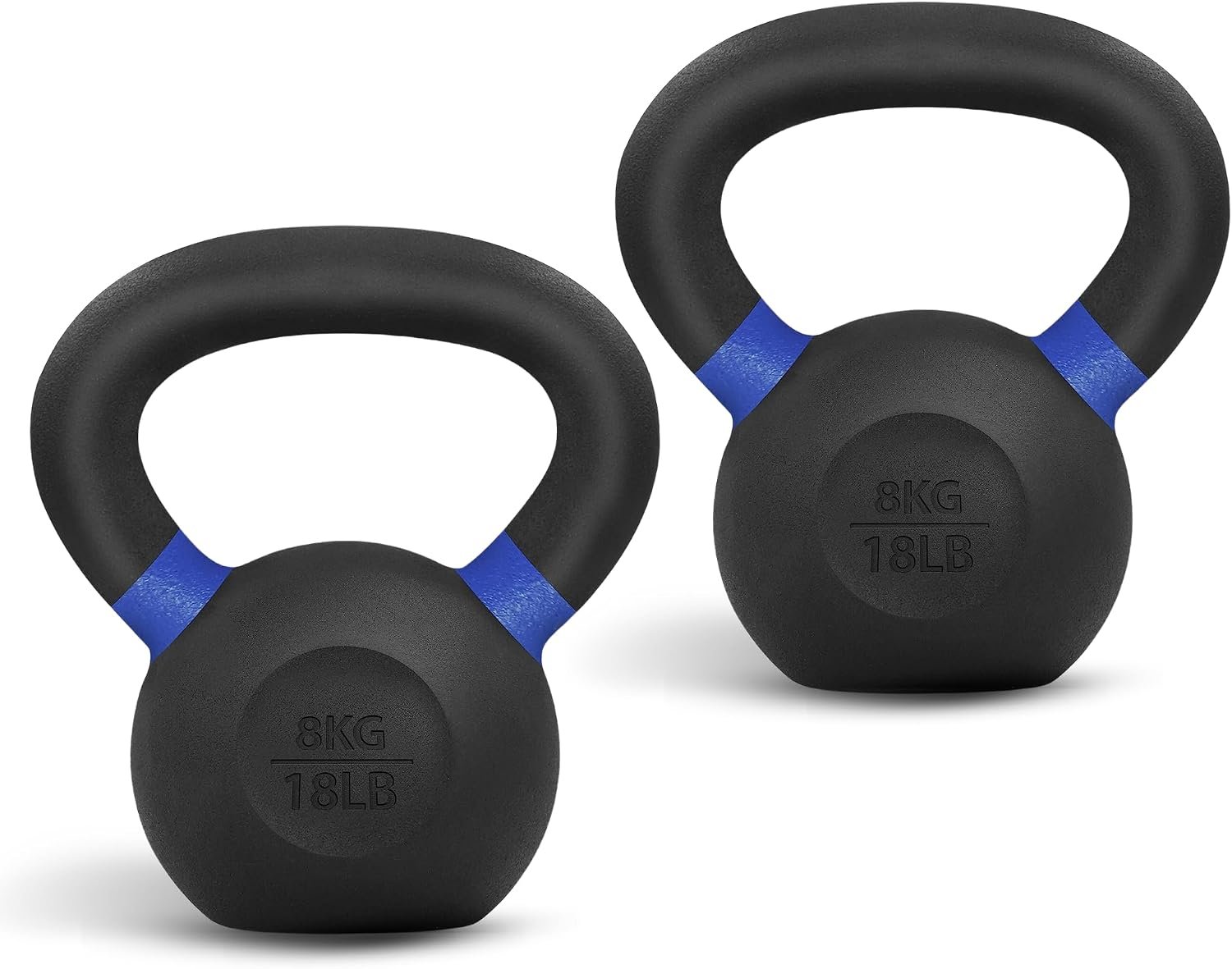 Yes4All Powder Coated Kettlebell, 9–88 lb Cast Iron Weights