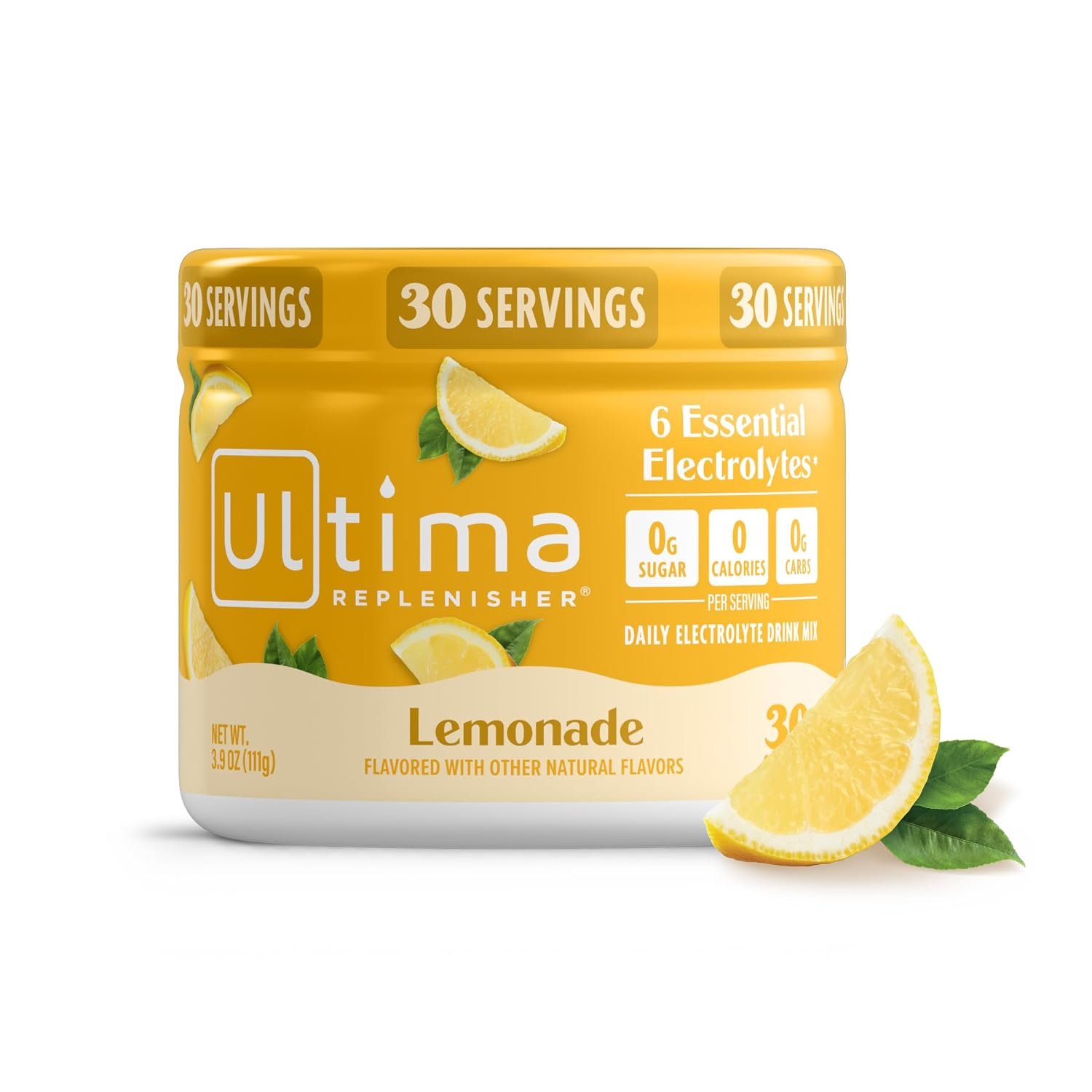 Ultima Replenisher Lemonade Electrolytes Powder, 30-Serving Canister