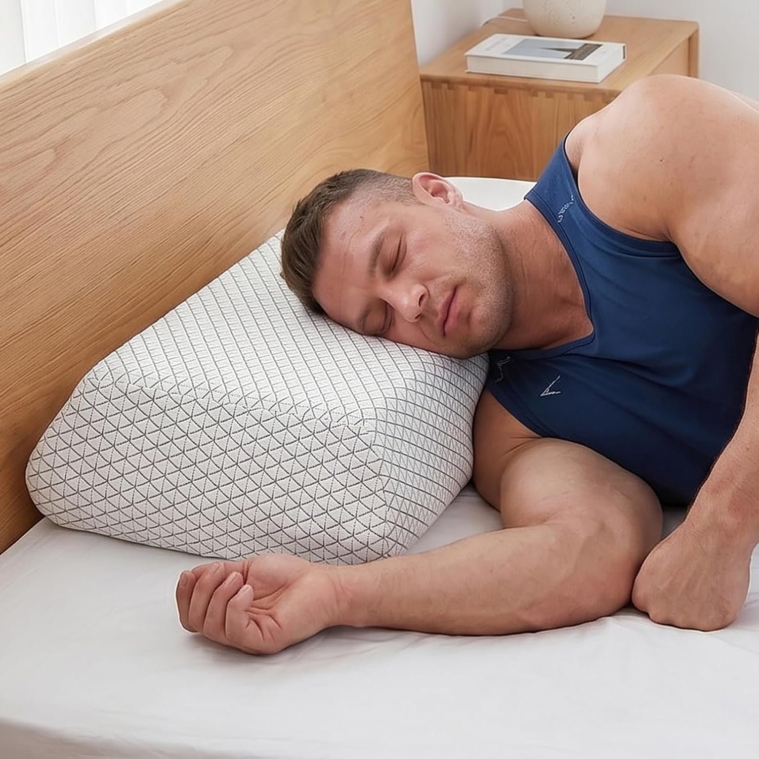 High Profile Bed Pillow for Heavy & Big Guy, Thick Firm Support