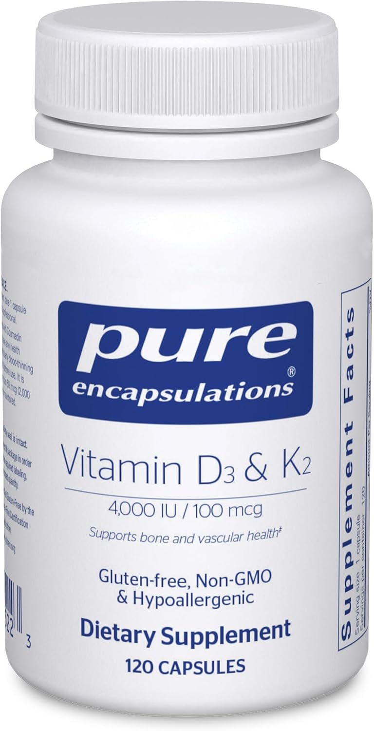 Pure Encapsulations Vitamin D3 & K2, 120 Capsules