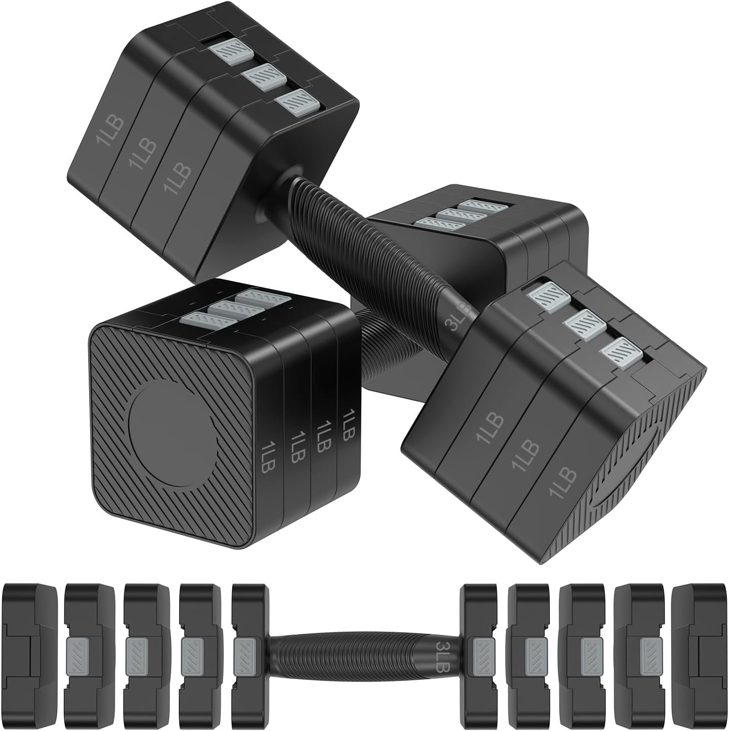 Hezeyferg Adjustable Dumbbells Set for Women/Men Home Gym