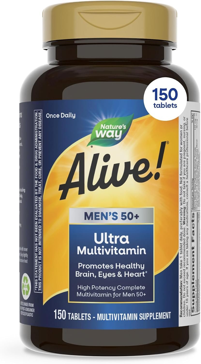 Nature’s Way Alive! Men’s 50 Plus Ultra Potency Multivitamin, 150 ct