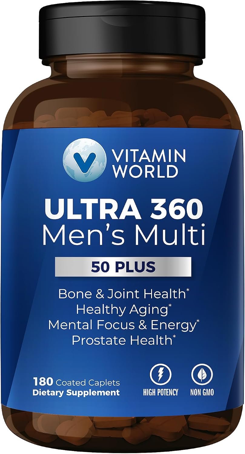 Vitamin World Ultra 360 Multivitamin for Men Over 50, Prostate Support