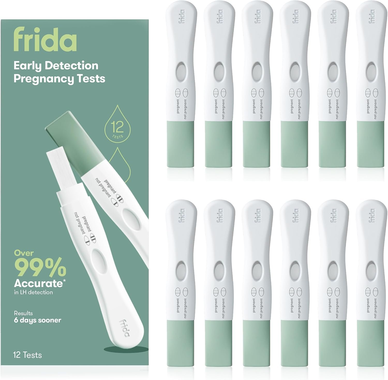 Frida Fertility Early Detection Pregnancy Tests, 99.9% Accurate, 12 Tests