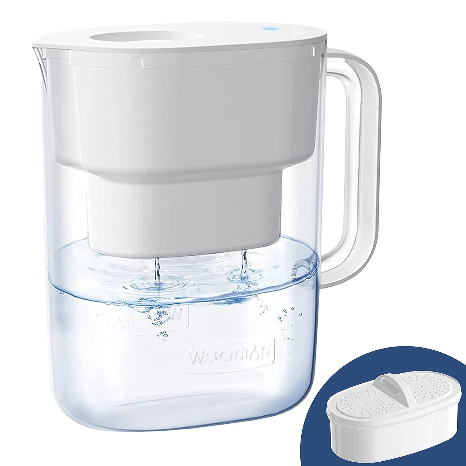 Waterdrop PT-07W Water Filter Pitcher, 10-Cup, NSF Certified, White