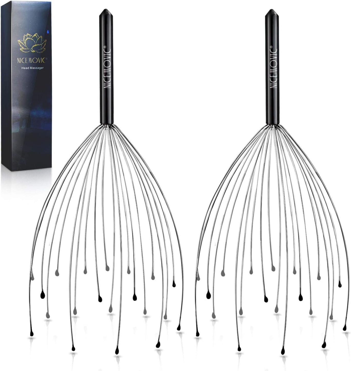 NICEMOVIC 2 Pack Head Scalp Massager Stocking Stuffers White Elephant Gifts