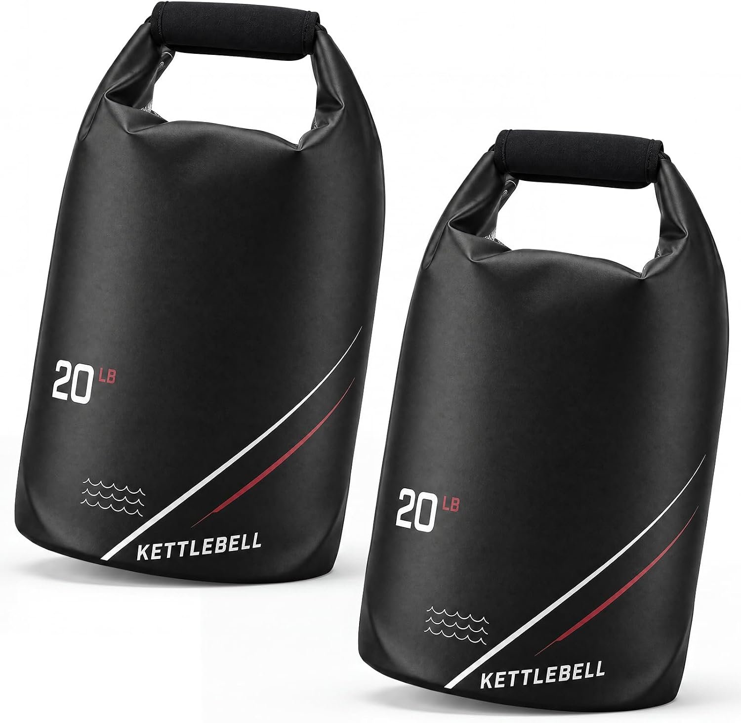 2 Pcs Portable Sand Kettlebell for Home Workouts, 20lb Each