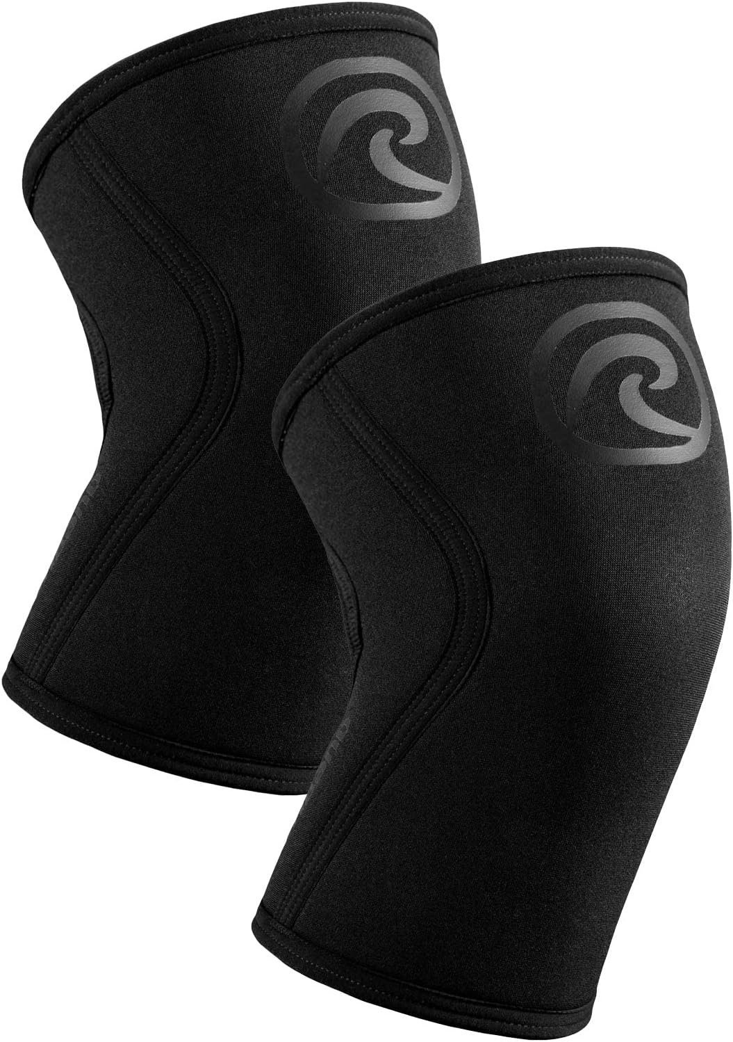 Rehband 5mm Knee Sleeves for Functional Training, Cross-Training & Powerlifting, Weightlifting Knee Support made of Neoprene, Unisex, Colour:Carbon/Black – 1 Pair, Size:Medium