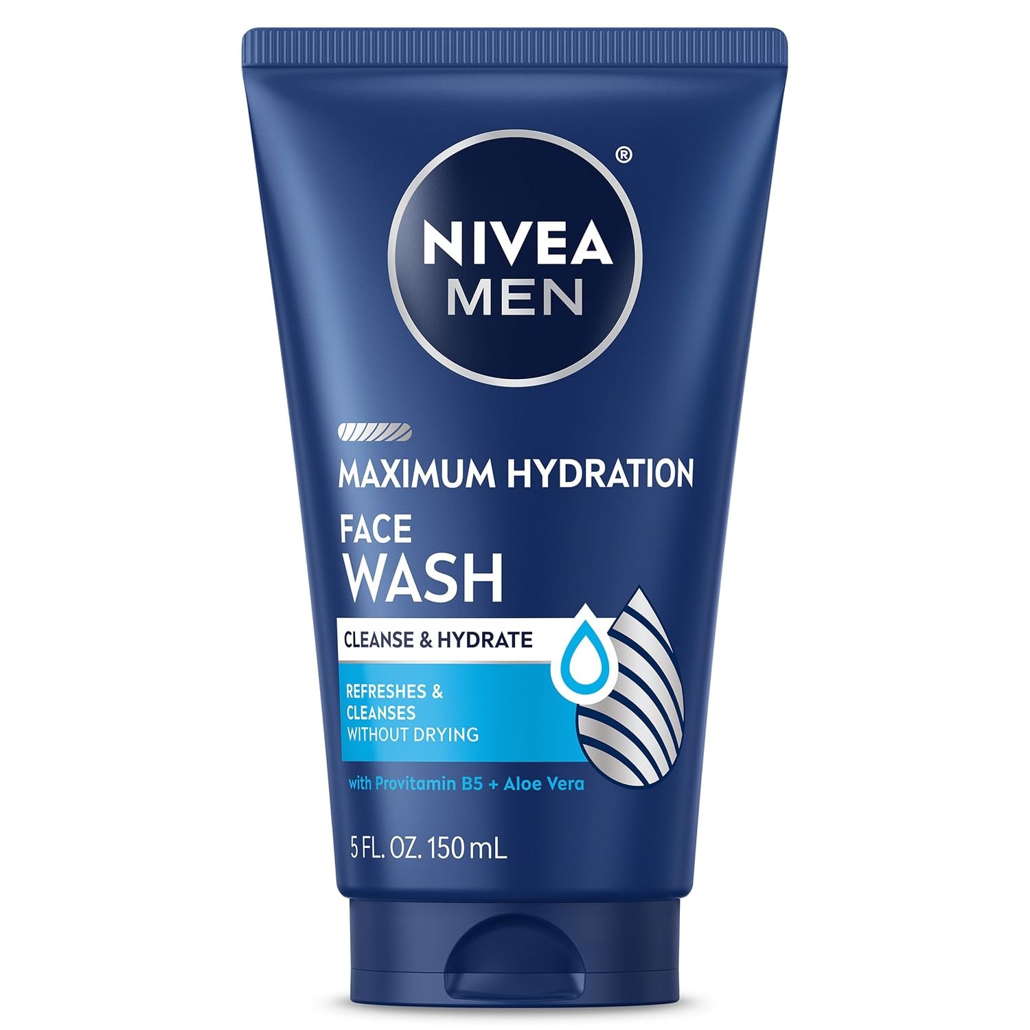 NIVEA MEN Maximum Hydration Face Wash, Provitamin B5 and Aloe Vera, 5 FL OZ
