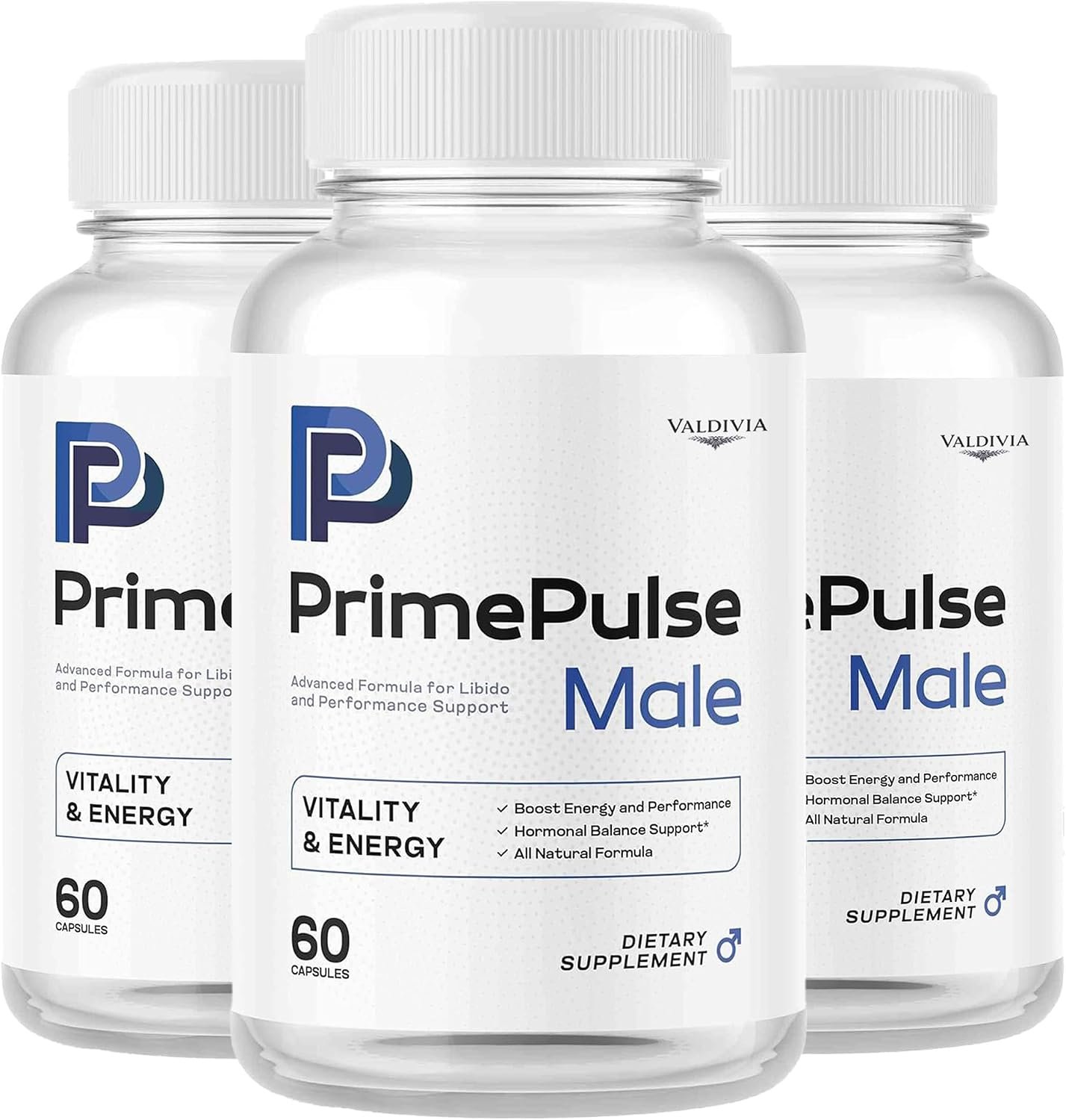 Valdivia (3 Pack) Prime Pulse Male – Official PrimePulse Men Supplement, Maximum Strength Energy Support, Natural Advanced Formula for Overall Health & Wellness, 180 Capsules for 3 Months