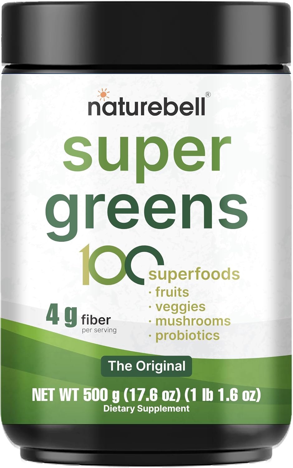Super Greens Powder, 50 Servings | 100 Superfoods, Fiber & Probiotics