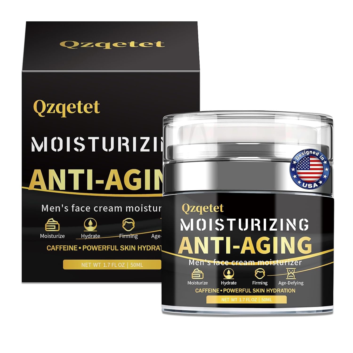 Men’s Face Cream Anti Aging Face Moisturizer Cream Mens Face Lotion with Collagen, Retinol and Hyaluronic Acid Facial Men’s Skin Care – Day & Night – 1.7 OZ