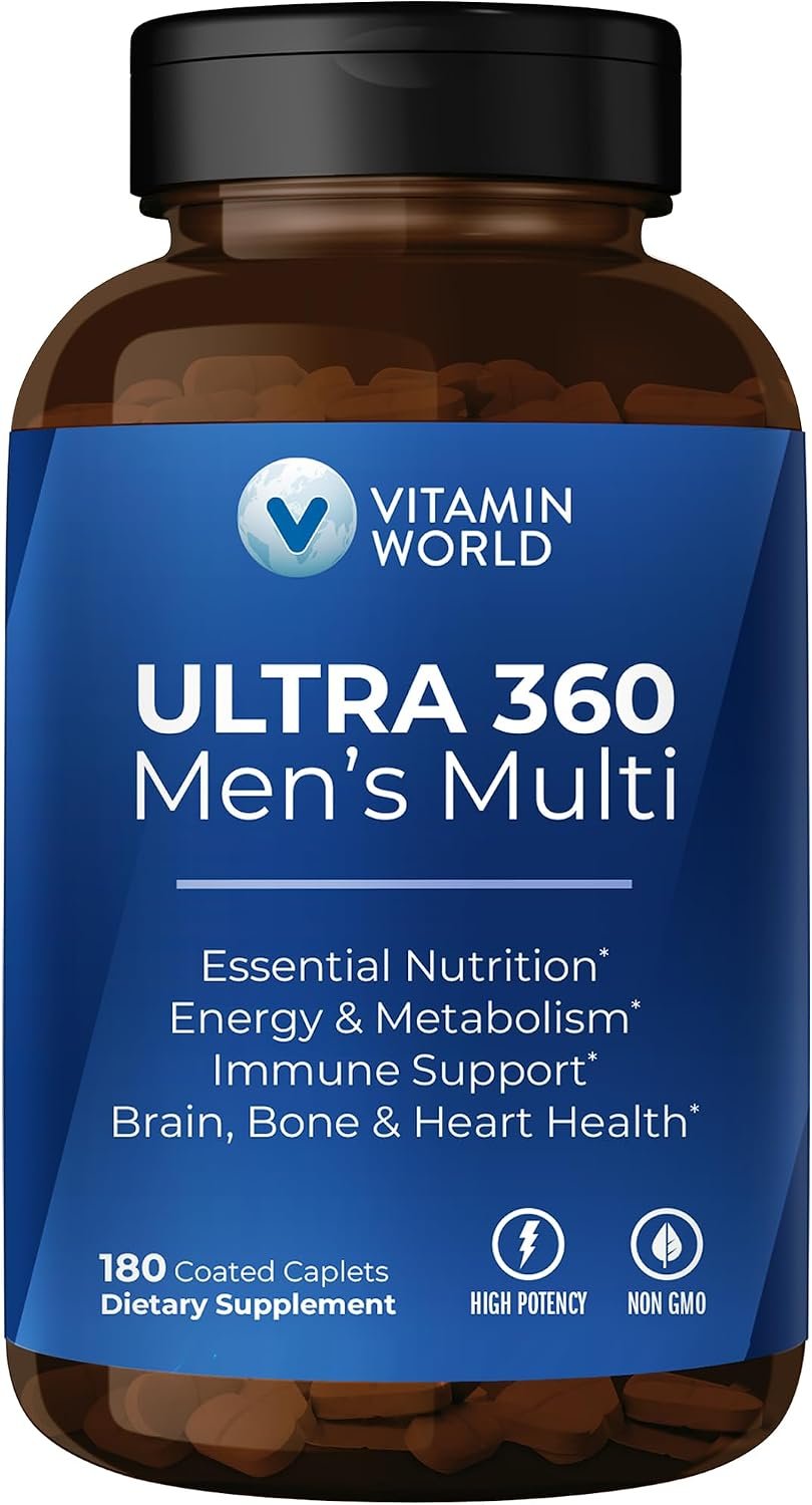 Vitamin World Ultra 360 Multivitamin for Men, Energy & Performance Support