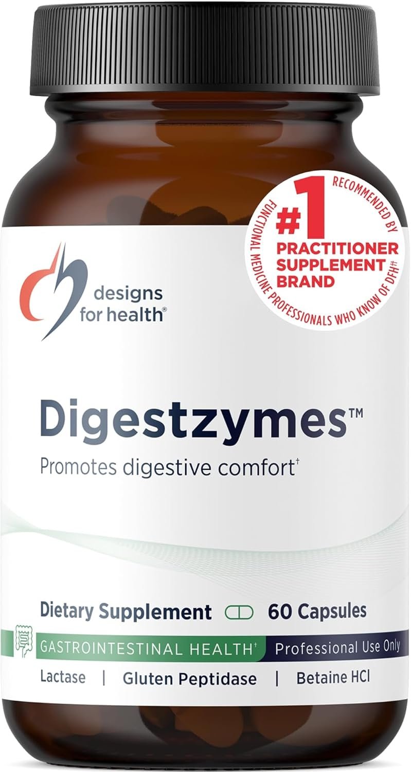 Designs for Health Digestzymes, Gas & Bloating Relief, 60 Capsules