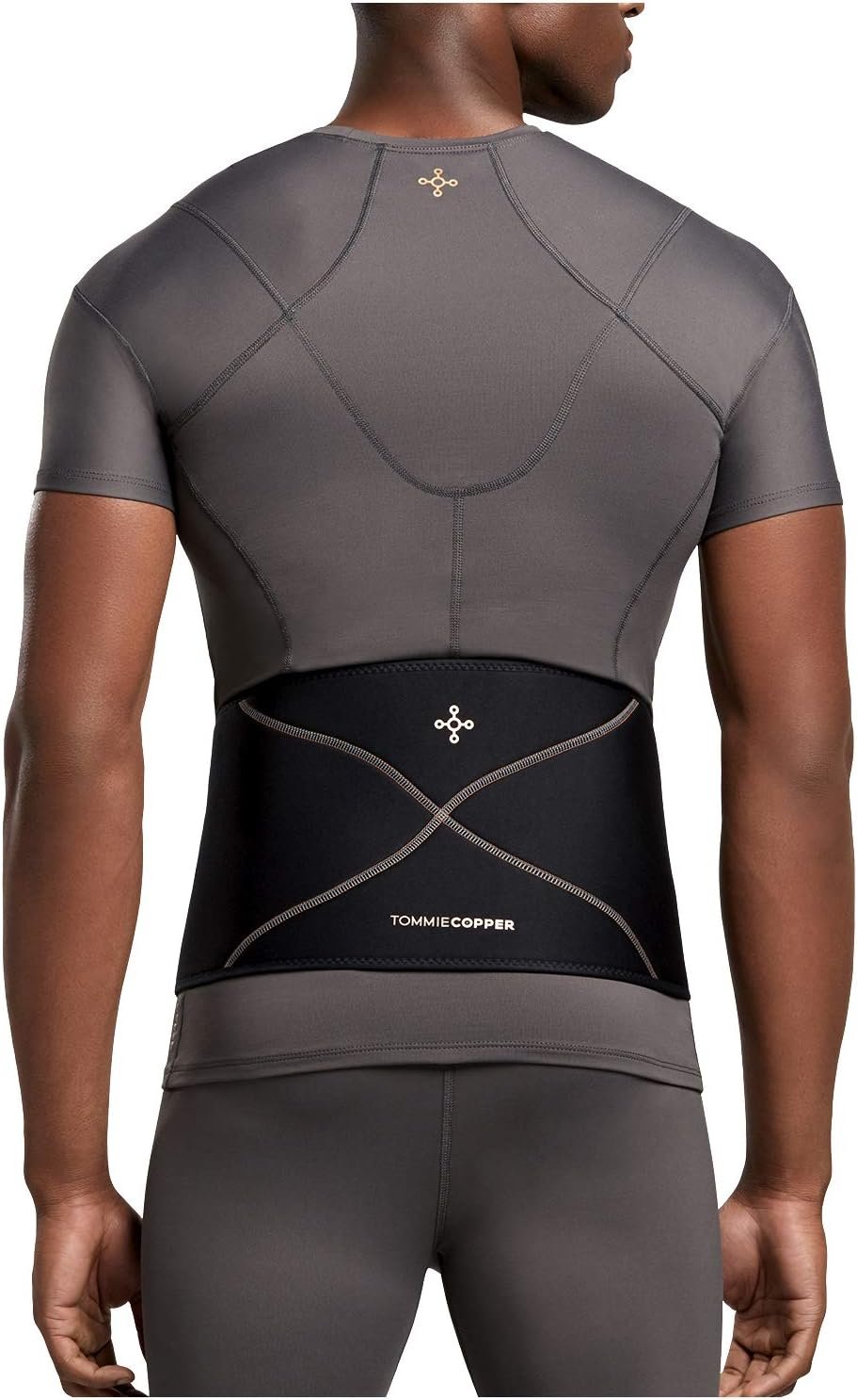 Tommie Copper Back Brace and Posture Corrector for Men l Sweat Wicking