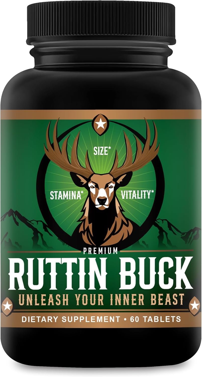 XL Science Ruttin Buck – Size Enhancement Pills for Men – Boost Stamina, Performance, Drive & Energy- Add inches Fast- 4″-6” Gains- Thickness and Length – Natural, Safe and Effective- 60 Tablets