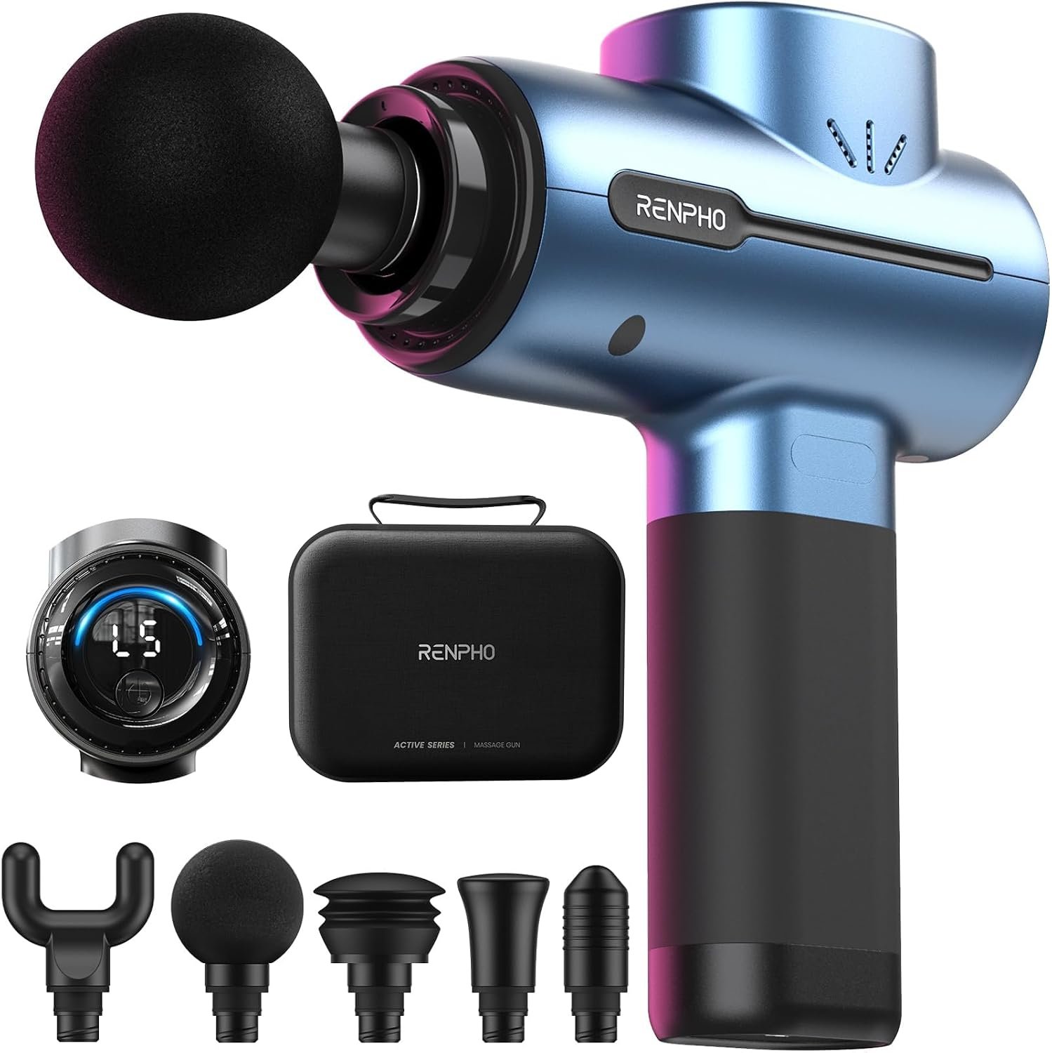 RENPHO Active Massage Gun, Deep Tissue Percussion Back Massager