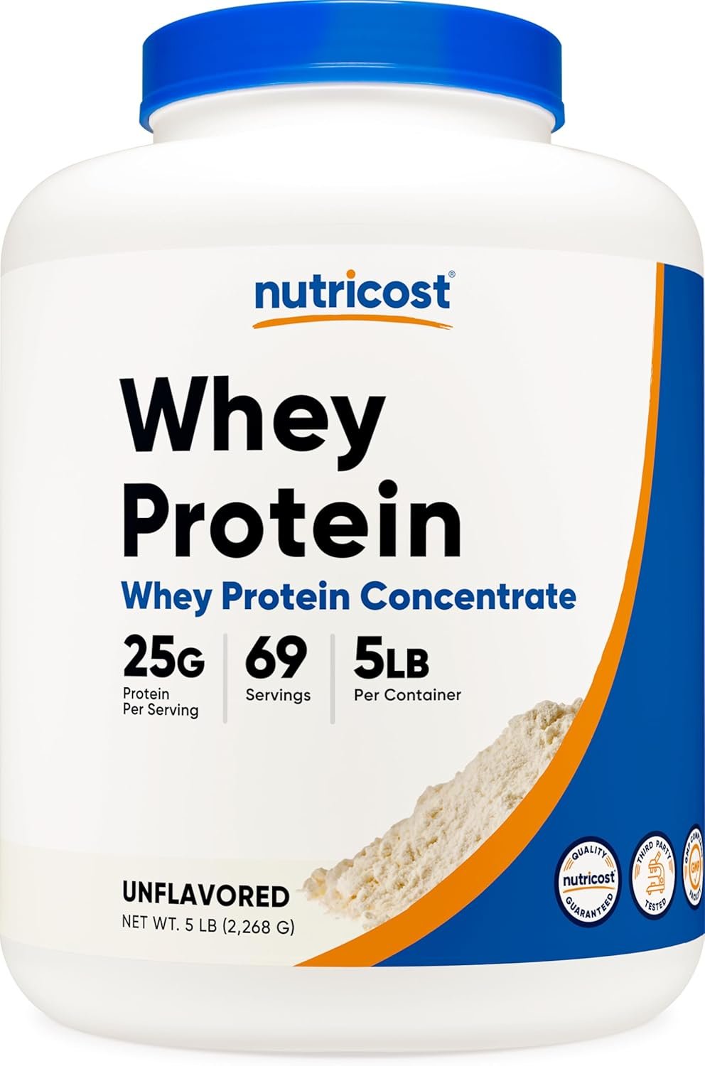 Nutricost Whey Protein Concentrate Powder (Unflavored) 5 LB