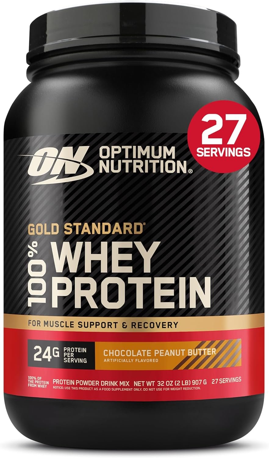 Optimum Nutrition Gold Standard Whey Protein, Chocolate Peanut Butter, 2 LB