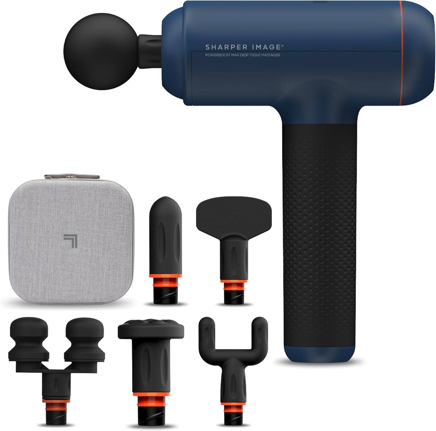 Sharper Image Powerboost Max Deep Tissue Massage Gun 2025 Version – Blue